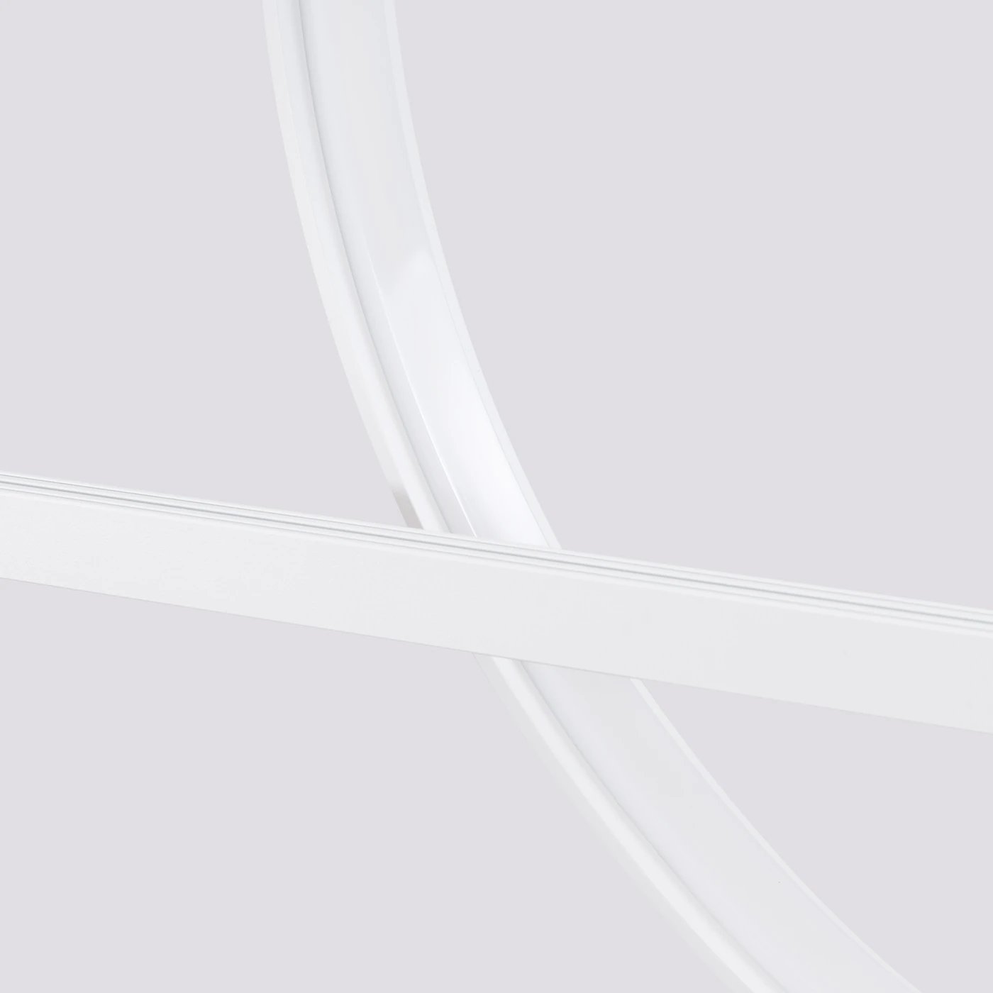 Pendant light 120 cm – ring and line, white, LED 46W