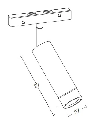 48V Magnetinis LED Prožektorius 7W 4000K Juodas