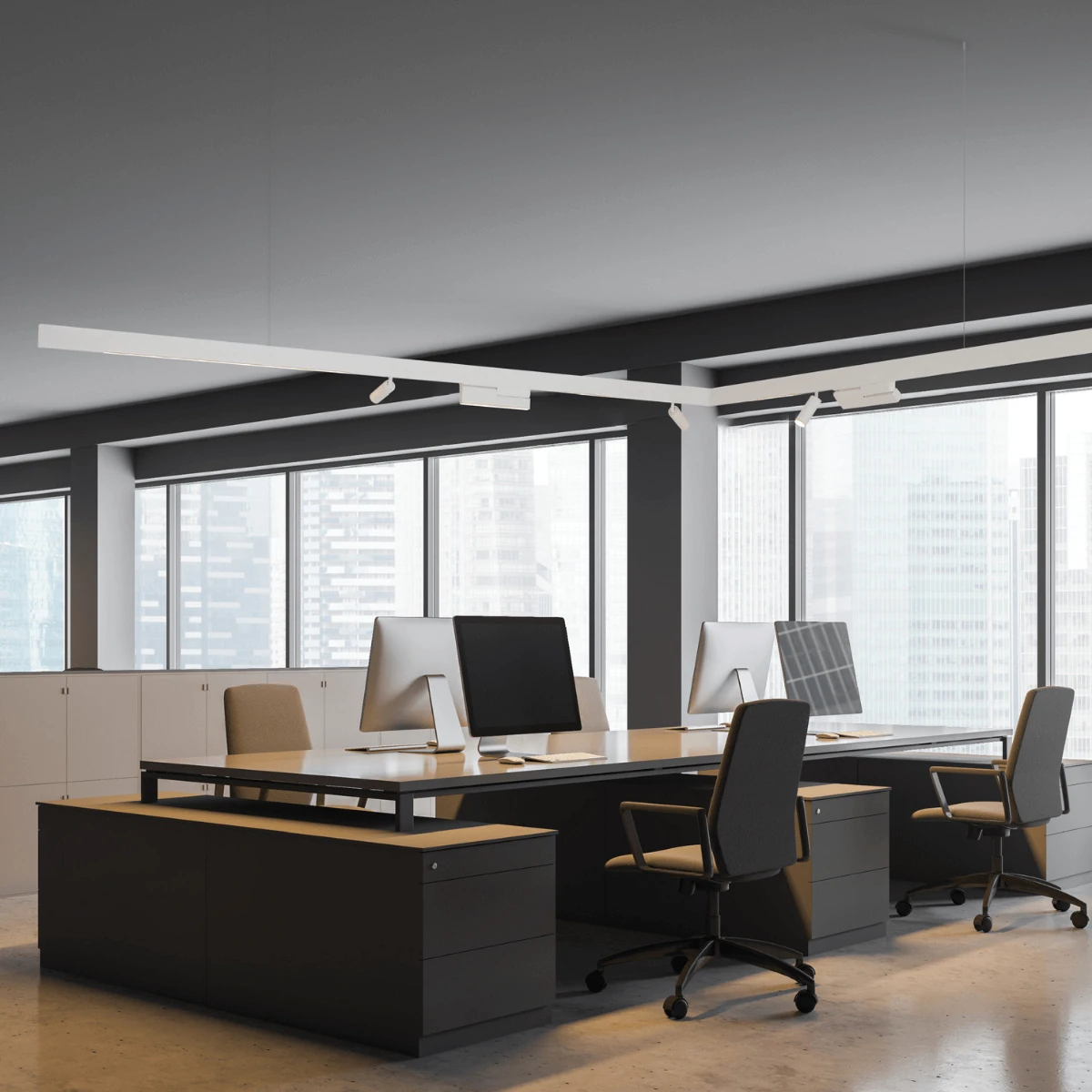 Baltas magnetinis bėginis prožektorius 7W 4000K