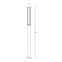 Outdoor LED Lamp Post 2.2m, 17W 3000K, Graphite IP65 - Image 4