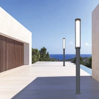 Outdoor LED Lamp Post 2.2m, 17W 3000K, Graphite IP65 - Image 1