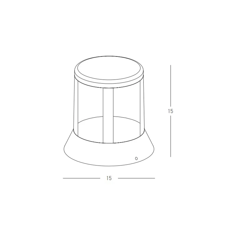 Modern Graphite Outdoor Bollard Light