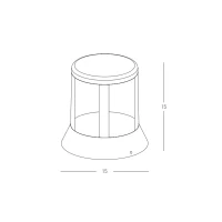 Modern Graphite Outdoor Bollard Light - Image 3