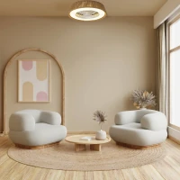 Bohemian LED Ceiling Fan with Tunable Light and Rope Accent - Image 3