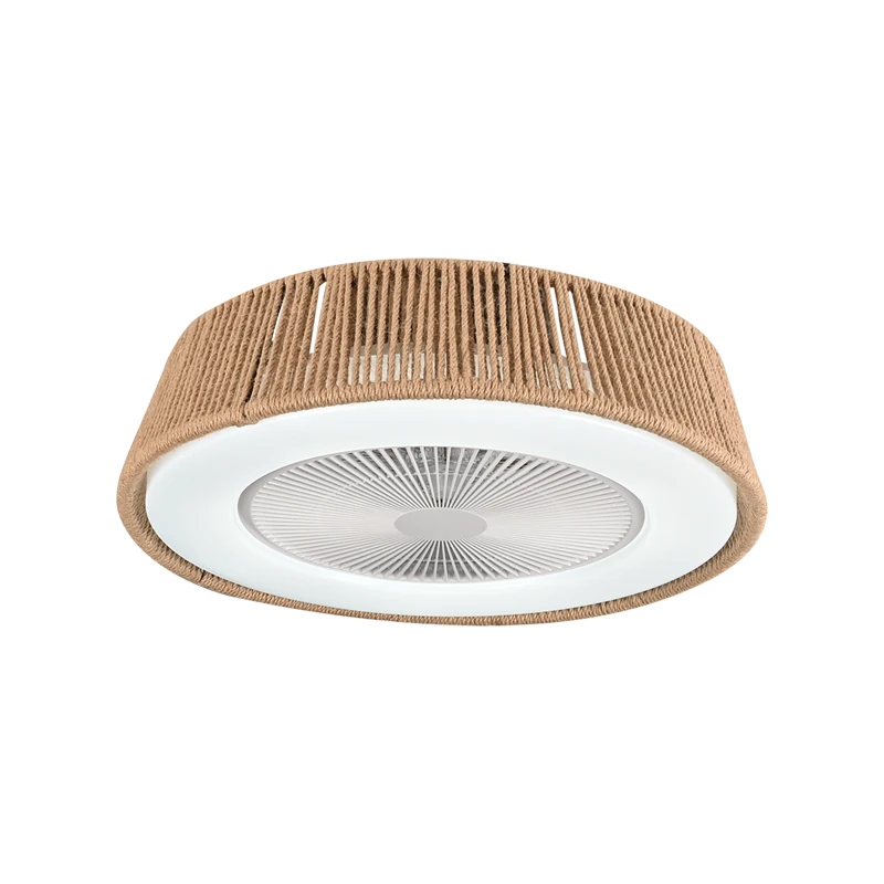 Bohemian LED Ceiling Fan with Tunable Light and Rope Accent