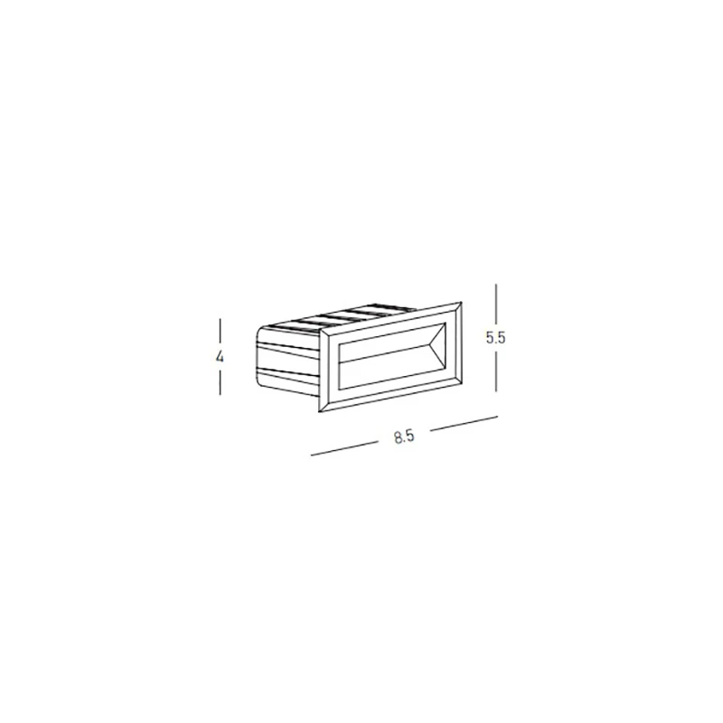 Outdoor Recessed LED Step Light 4W 3000K IP65 Graphite