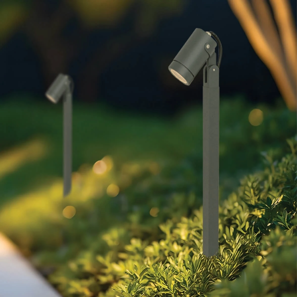 Adjustable Graphite Outdoor Bollard Light IP54