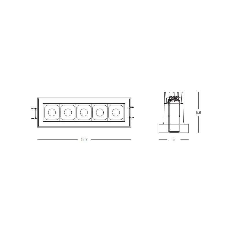 Outdoor Surface LED Ceiling Light 12W IP65 Warm White