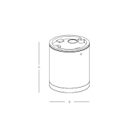 Graphite Outdoor LED Surface Mount Ceiling Light IP65 - Image 3