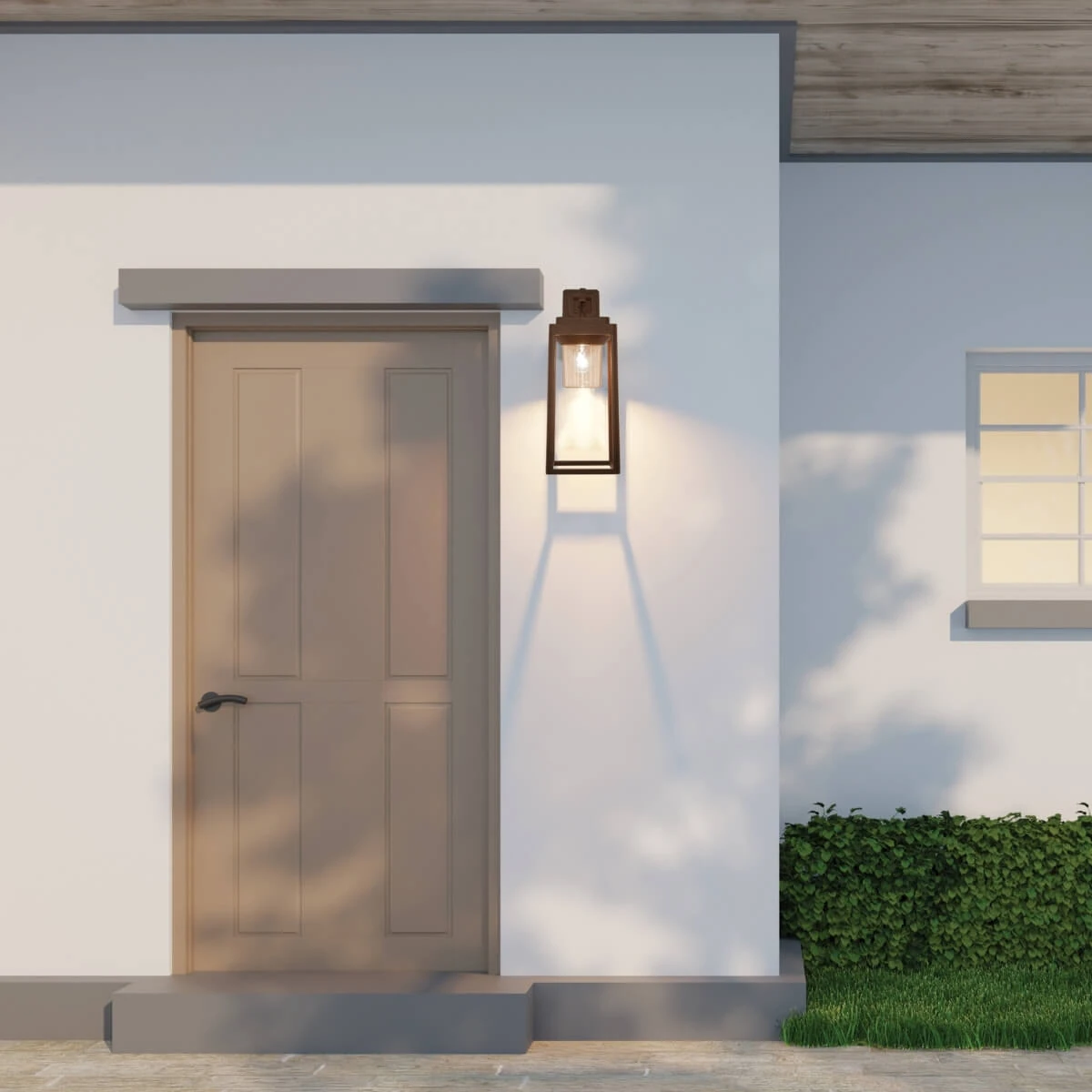Outdoor Wall Light, Dark Brown, E27