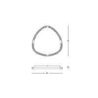 Matt White Triangular LED Ceiling Light 32W 3000K - Image 2