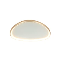 LED Lubinis Šviestuvas Matinio Aukso, Suapvalinto Trikampio Formos, Pritemdomas, 32W 3000K - Nuotrauka 1