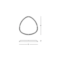 LED Ceiling Light 39W 3000K Black Matt Organic Shape - Image 4