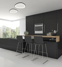 LED Ceiling Light 39W 3000K Black Matt Organic Shape - Image 1