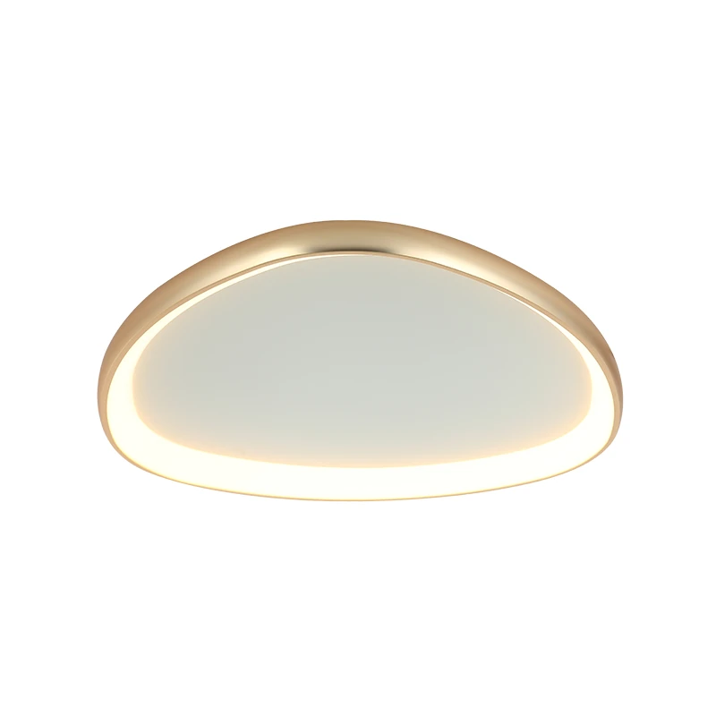 Geometrinis matinis auksinis LED lubinis šviestuvas 80 cm, pritemdomas