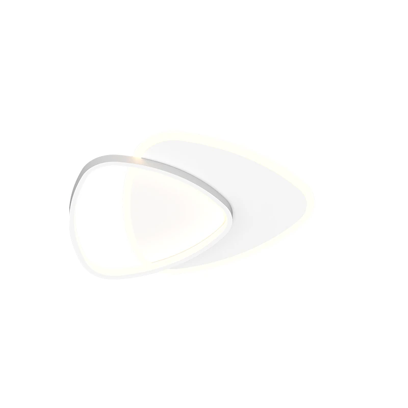 Dimmable Geometric LED Ceiling Light, Matt White