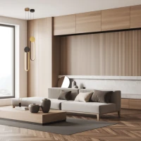 LED Pendant Light Gold & Black Matt Ring - Image 1