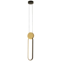 LED Pendant Light Gold & Black Matt Ring - Image 2