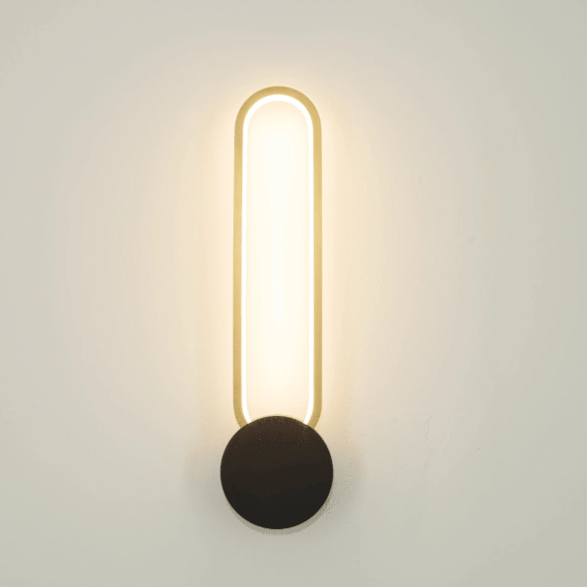 LED Wall Light 13W 3000K, Dimmable Black & Gold Matt