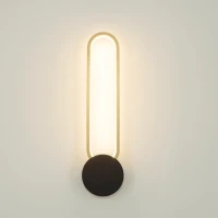 LED Wall Light 13W 3000K, Dimmable Black & Gold Matt - Image 4