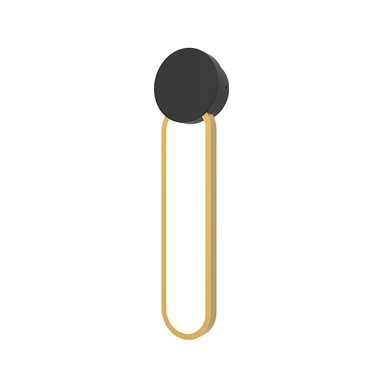 LED Wall Light 13W 3000K, Dimmable Black & Gold Matt