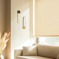 LED Wall Light 13W 3000K, Dimmable Black & Gold Matt - Image 1