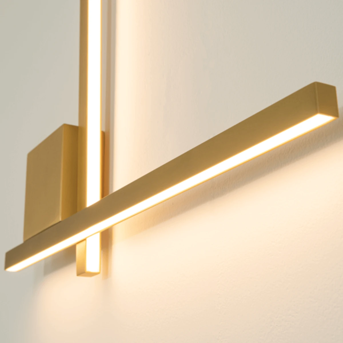Modern Gold Matt Linear LED Wall Light