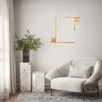 Auksinės Matinės Spalvos Minimalistinis LED Sieninis Šviestuvas - Nuotrauka 3