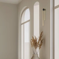 Gold & Black Dimmable LED Wall Light