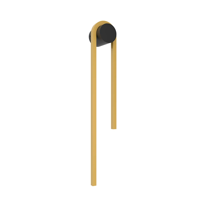 LED Wall Light Gold & Black Matt Aluminium
