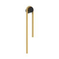 LED Wall Light Gold & Black Matt Aluminium - Image 2