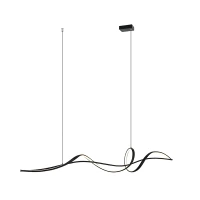 LED Pendant Light with Flowing Design, Black Matt - Image 1