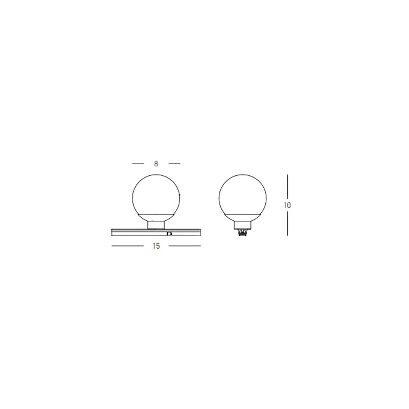 Magnetic Globe LED Luminaire 3W 3000K Black