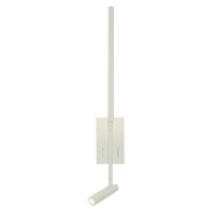 Matt White LED Wall Light with Adjustable Spotlight - Image 2
