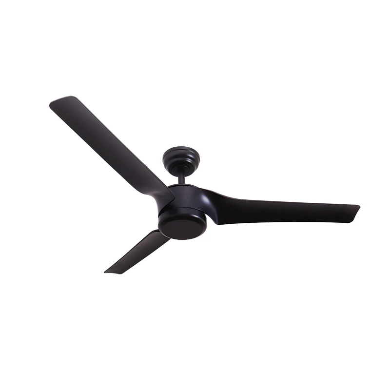 Matt Black Ceiling Fan with Integrated Light, 152 cm, 40W