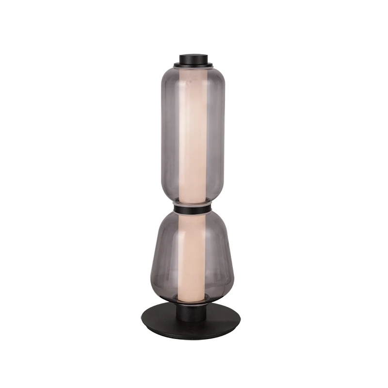 Portable LED Light Black Matt with Smoked Glass