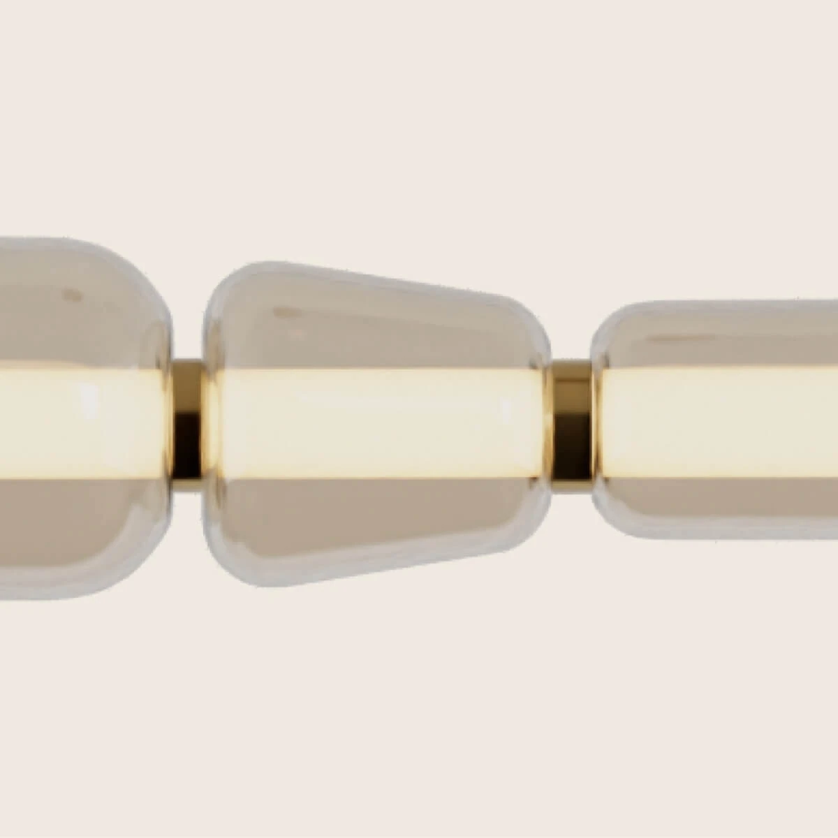 Modern Gold Geometric Linear LED Pendant Light
