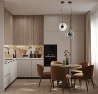 Textured Smoked Glass LED Pendant Light - Image 3