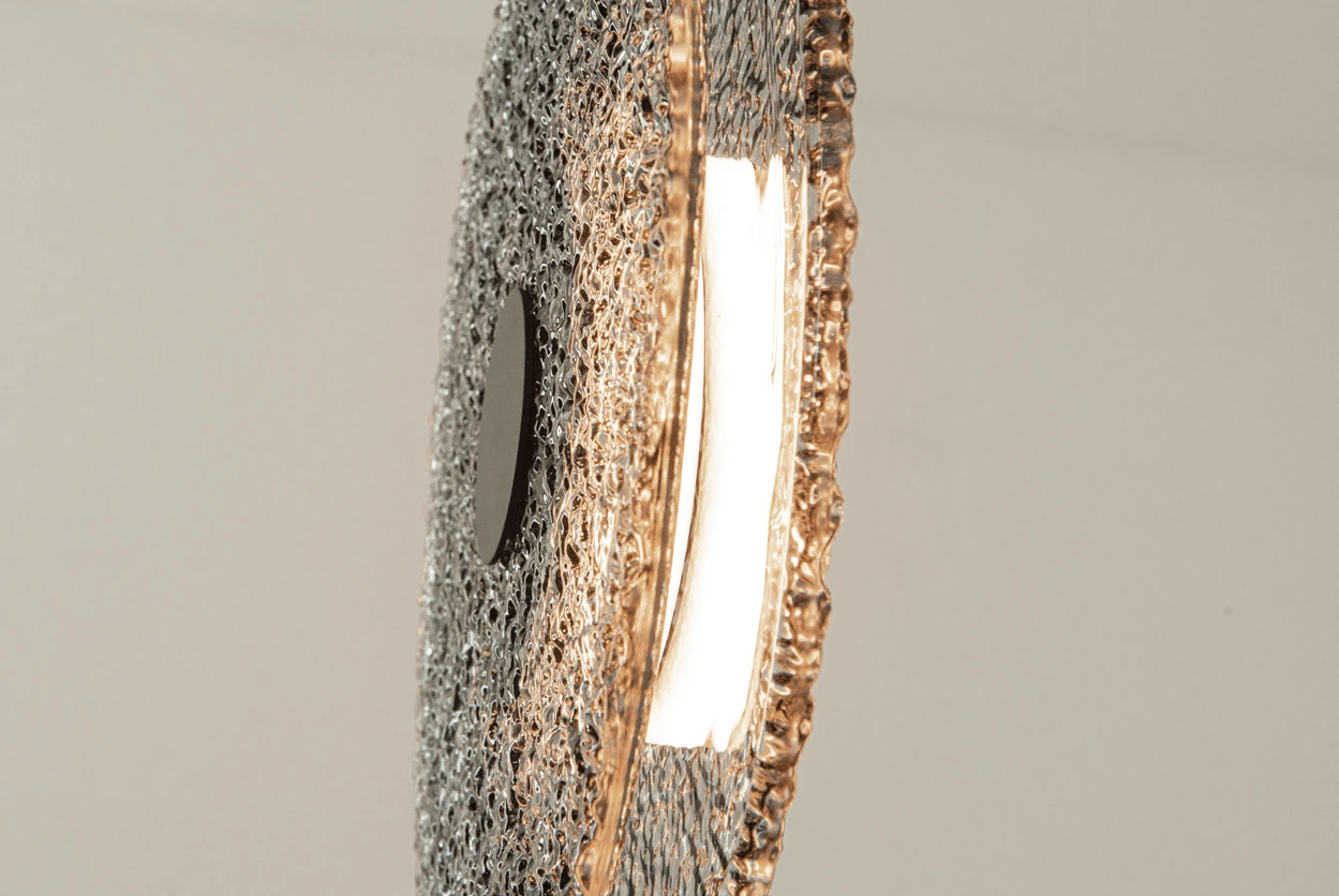 Textured Smoked Glass LED Pendant Light