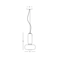 Modern Black LED Pendant Light with Smoked & Opal Glass - Image 4