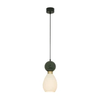 Pakabinamas Šviestuvas | Žalias Marmuras, Žalvaris, Gipsas | Juodas | 33cm - Nuotrauka 2