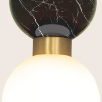 Black Marble & Brass Pendant Light - Image 4