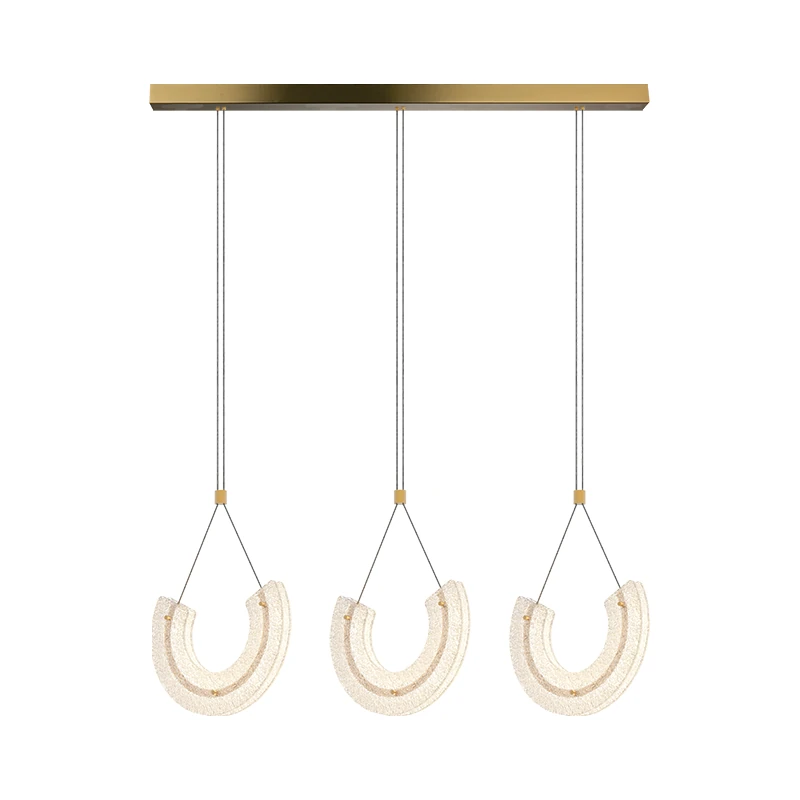Gold Matt LED 3-Light Arc Pendant