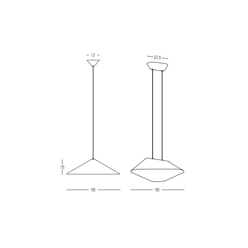 Acoustic Panel LED Pendant Light Brown-Grey 8W 3000K
