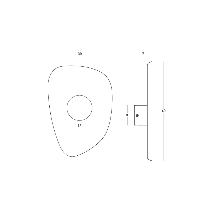Acoustic LED Wall Sconce, Brown-Black