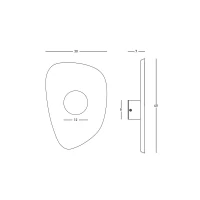 Acoustic LED Wall Sconce, Brown-Black - Image 4