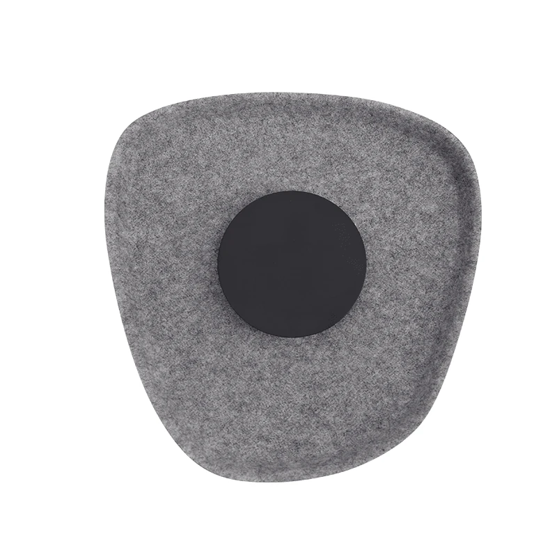 Acoustic LED Wall Sconce | Grey Felt, Black Accent
