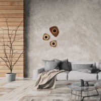 Acoustic LED Wall Sconce | Grey Felt, Black Accent - Image 1