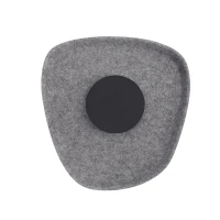 Acoustic LED Wall Sconce | Grey Felt, Black Accent - Image 2