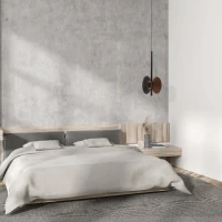Acoustic Panel LED Pendant Light, Brown & Grey - Image 3
